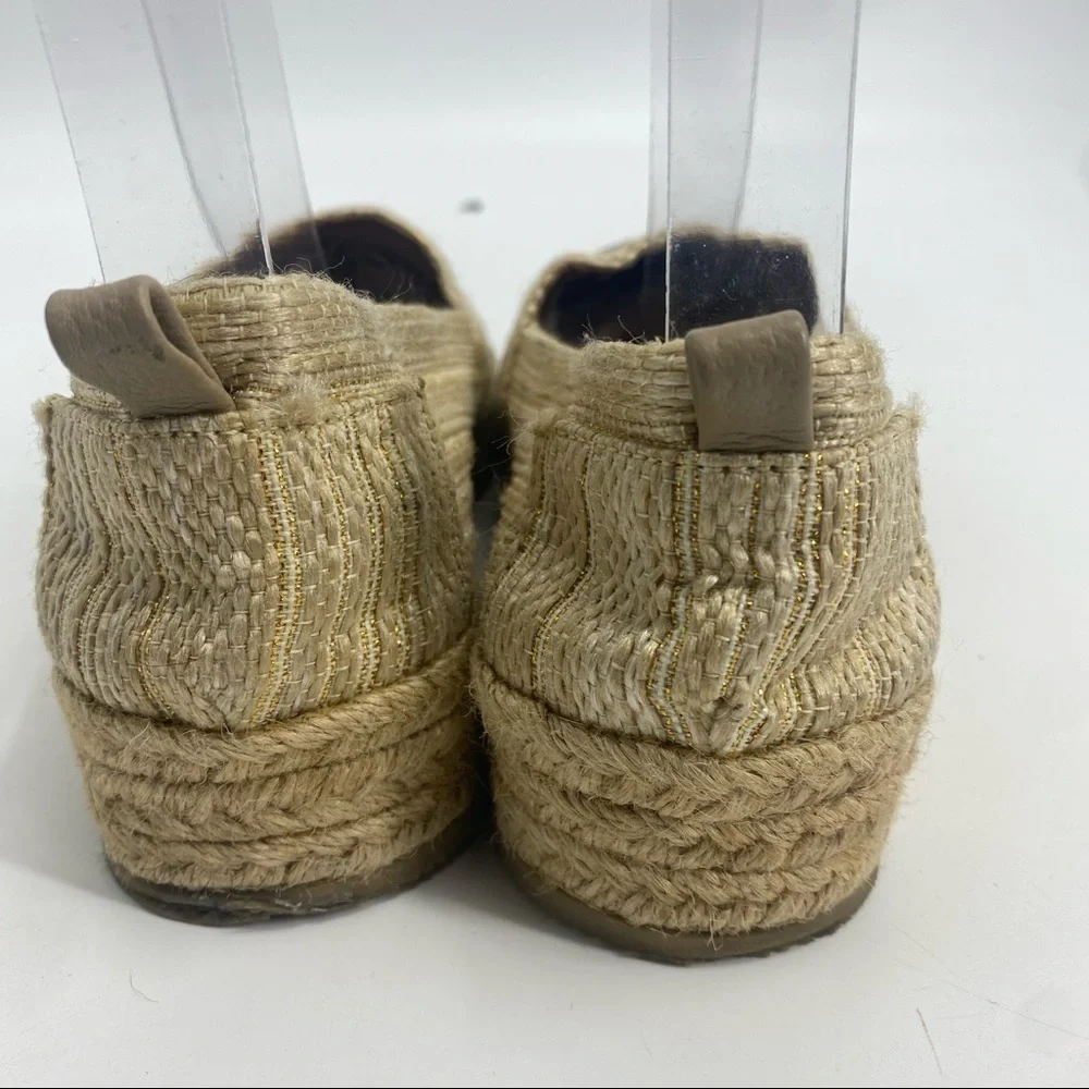 Kaanas platform espadrille slip on leather and jute 7
